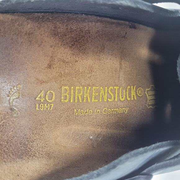 Birkenstock Boston Clogs EU40 US9.5 Dark Gray Nubuck Slip On Comfort Slides - Picture 11 of 12